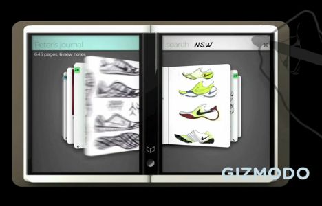 Ohne Stift geht es beim Microsoft Courier nicht (Bild: Gizmodo)